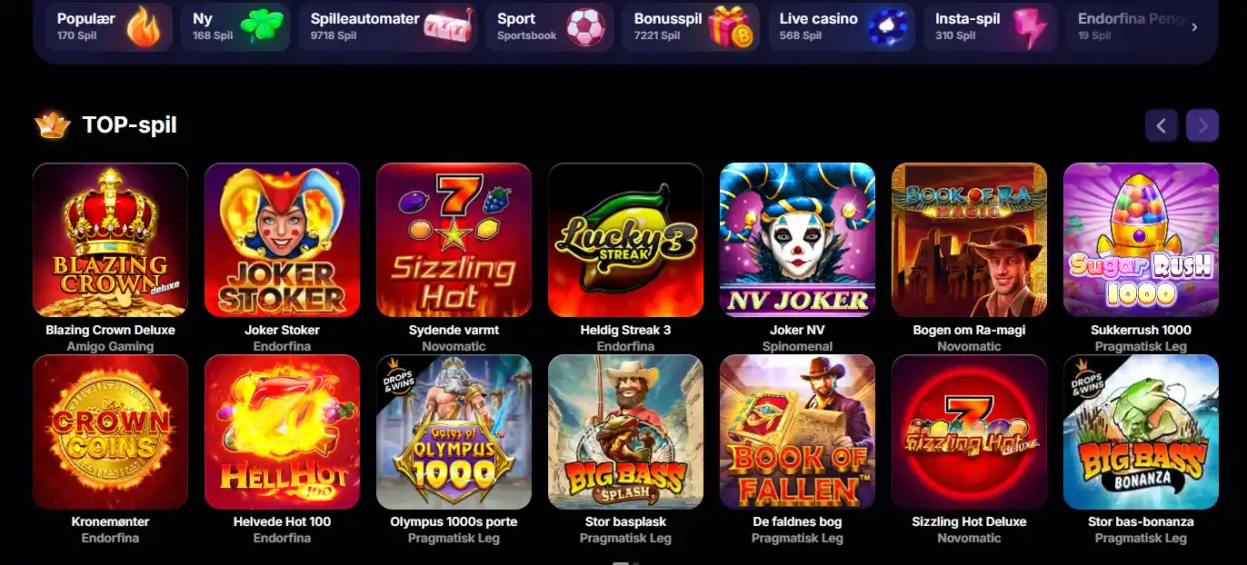 NV Casinos officielle spilnavigation og spiludvalg